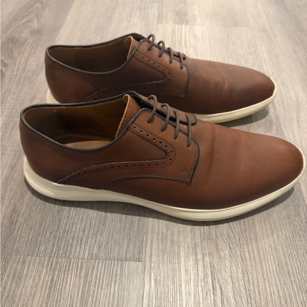 Johnston & Murphy Hennings Plain Toe in Mahogany Full Grain - Picture 6 of 10
